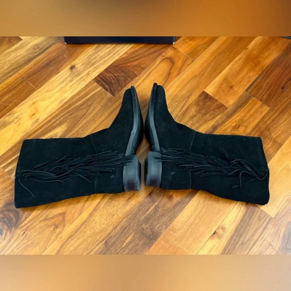 Ralph Lauren Fringe suede boots big girl size 4, NEW